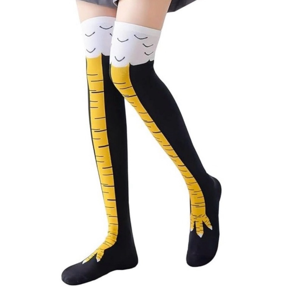 Funny Chicken Leg Knee High Socks